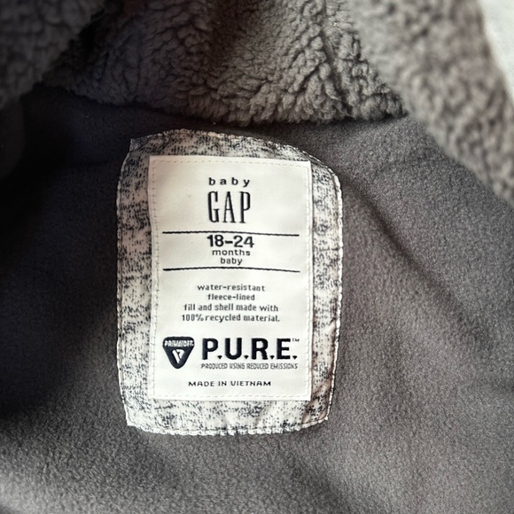 Baby GAP Gray Snowsuit - Picture 3 of 6